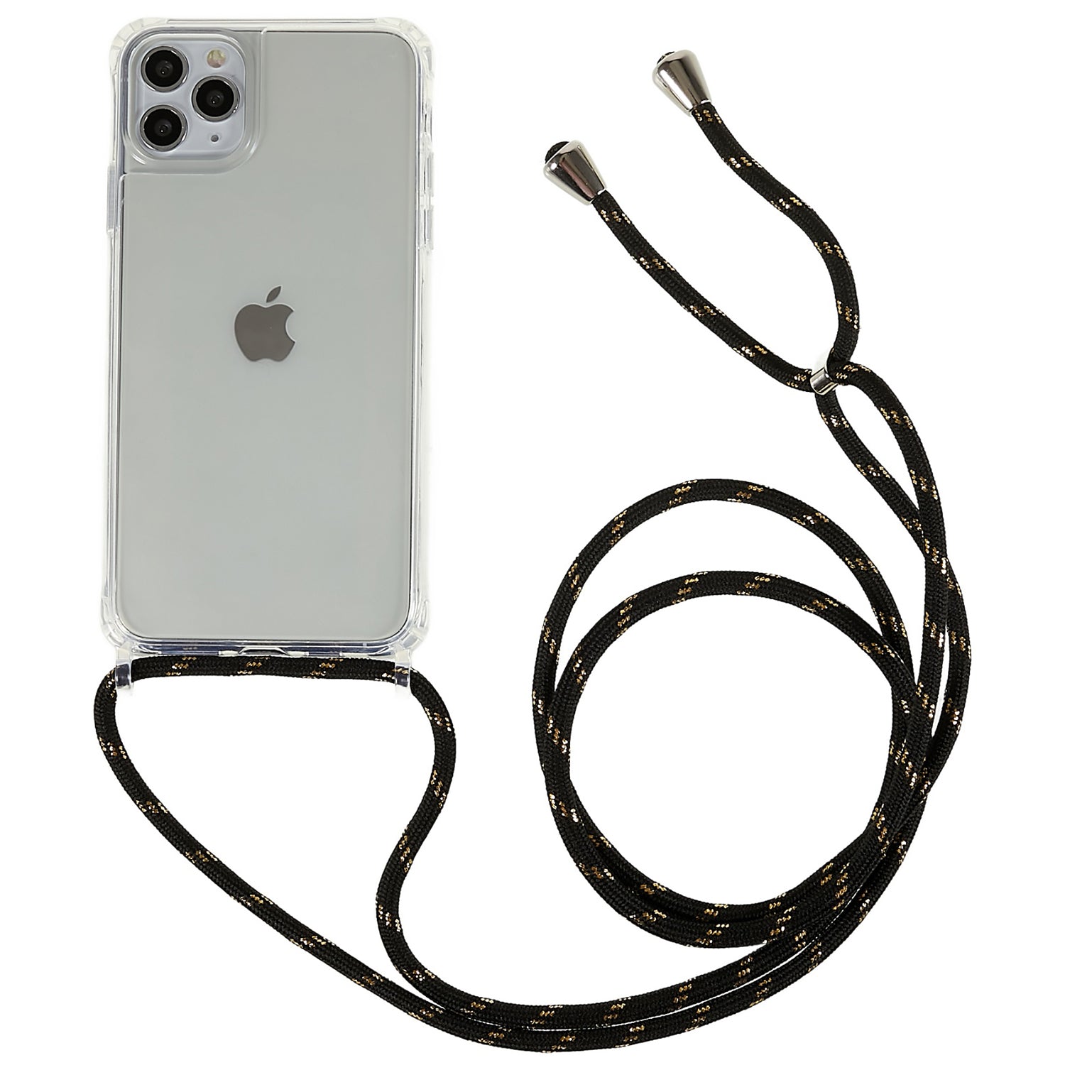 For iPhone 11 Pro Max 6.5 inch TPU Acrylic Phone Cover Anti-scratch Clear Case with Adjustable Lanyard For iPhone 11 Pro Max 6.5 inch TPU Acrylic Phone Cover Anti-scratch Clear Case with Adjustable Lanyard